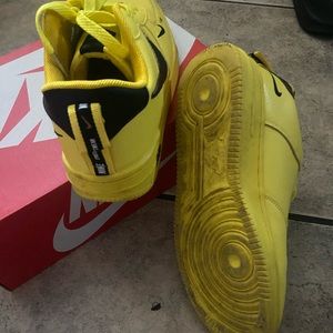 Yellow Nike sneakers